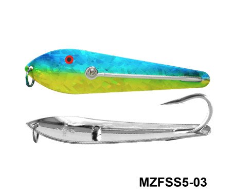 Fishing Spoon with Single Hooks - (Size: 5)